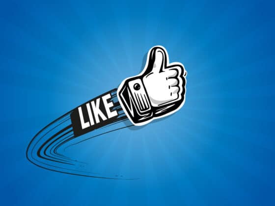 Facebook reklám egy like képregényes kézzel illusztrálva