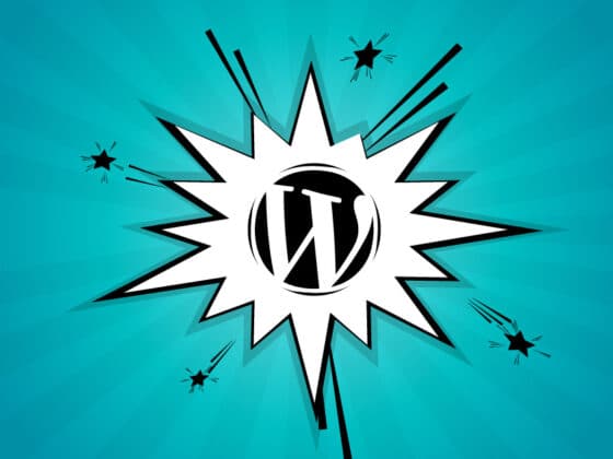 Wordpress logo képregényes stílusban