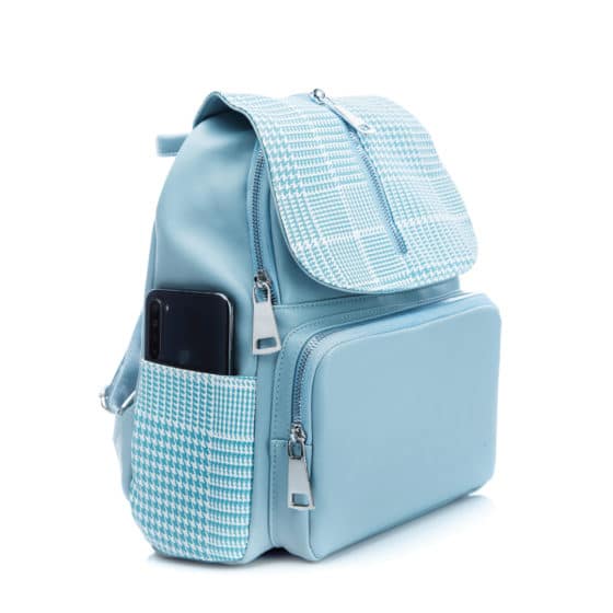 Világos kék táska termékfotó