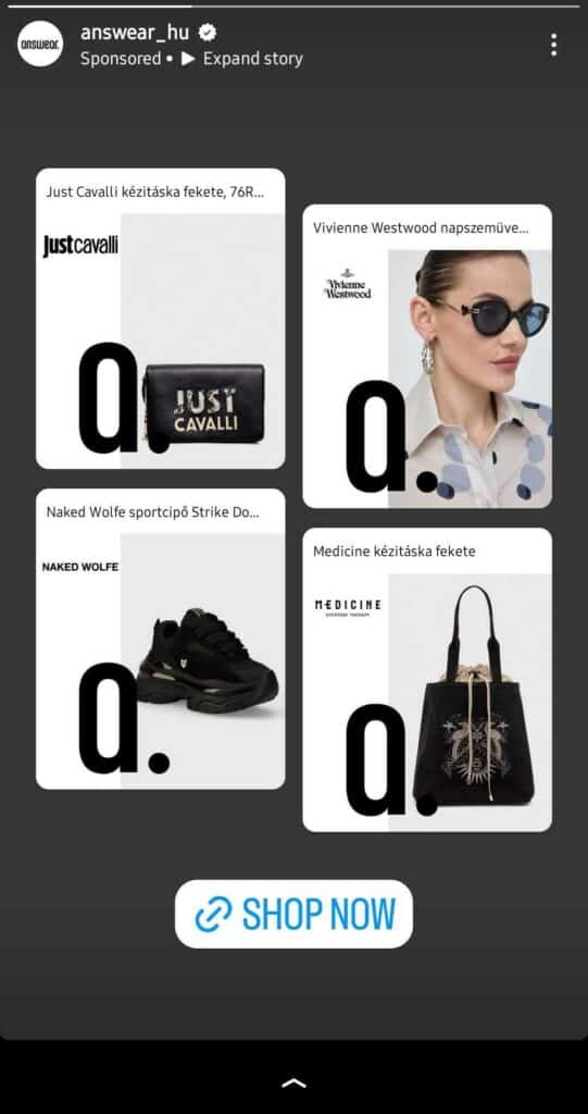 Answer_hu_story_hirdetes Answer.hu Instagram story formátumú hirdetés
