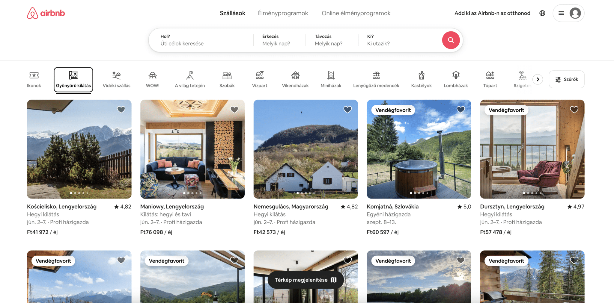 airbnb Airbnb weboldal screenshot